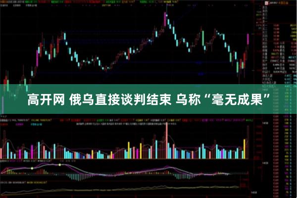 高开网 俄乌直接谈判结束 乌称“毫无成果”